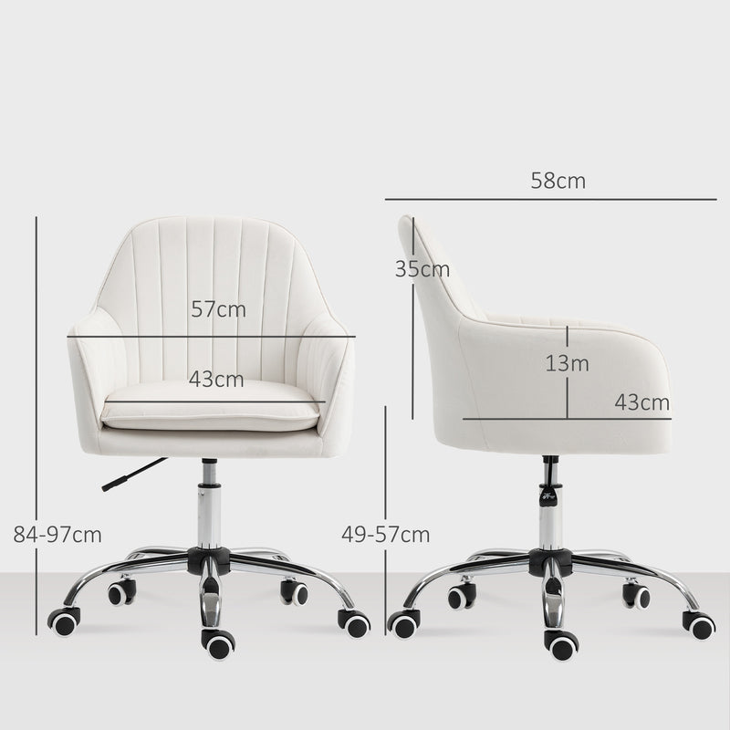 HOMCOM Office Chair, Swivel Desk Chair w/ Adjustable Height,