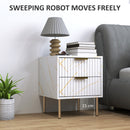 HOMCOM Bedside Table Bedside Cabinet with 2 Drawers for Bedroom