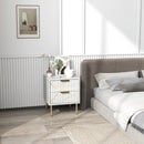 HOMCOM Bedside Table Bedside Cabinet with 2 Drawers for Bedroom