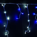 16m 640 LED Frosted IcicleBrights Christmas String Lights in Blue & White