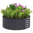 Outsunny Galvanised Planter with Gloves, 120 x 120 x 43cm, Light Green