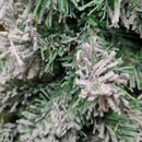 5.5ft (1.7m) Premier Snow Flocked Spruce Pine Slim Christmas Tree in Green