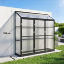 Outsunny Polycarbonate Greenhouse with 3 Doors, Aluminium Walk-in Greenhouse