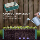 Outsunny Set of 2 Galvanised Raised Garden Bed, Green