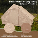 4-6 People Inflatable Tent With 4 Mesh Screen Windows And 2 Doors-Beige
