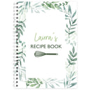 Personalised Botanical A5 Recipe Book Journal