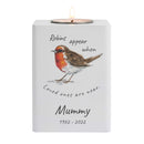 Robins White Wooden Tea Light Holder