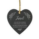 Personalised Memorial Slate Heart