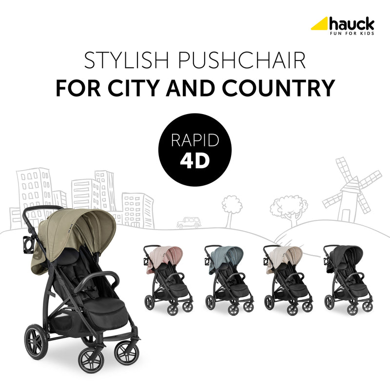 Hauck Rapid 4D Pushchair - Classic Beige