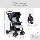 Hauck Shopper Neo II Pushchair - Caviar/Silver