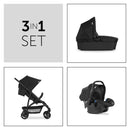Hauck Rapid 4 Trioset Pushchair - Black