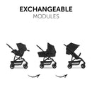 Hauck Rapid 4 Trioset Pushchair - Black