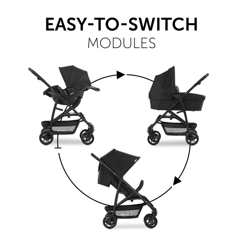 Hauck Rapid 4 Trioset Pushchair - Black