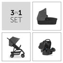 Hauck Rapid 4 Trioset Pushchair - Grey