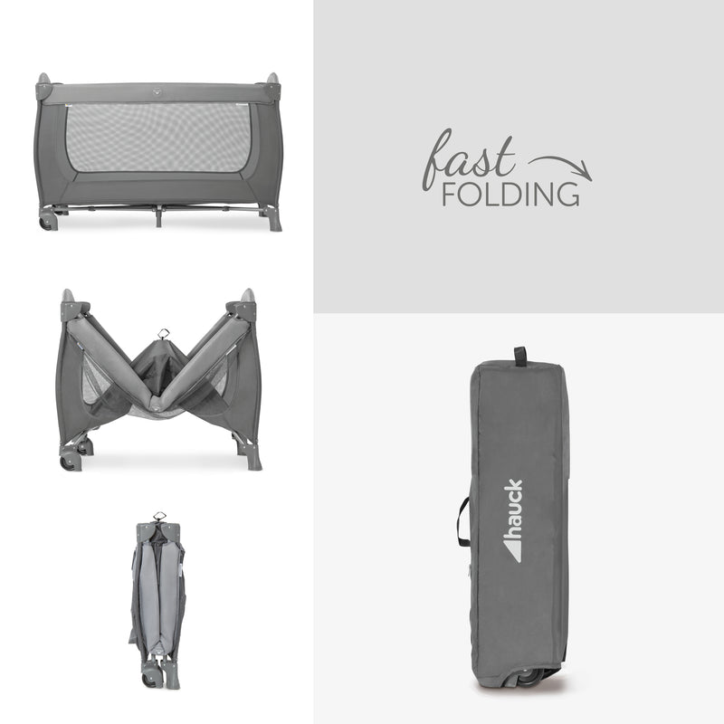 Hauck Travel Cot Sleep N Play Go Plus - Grey