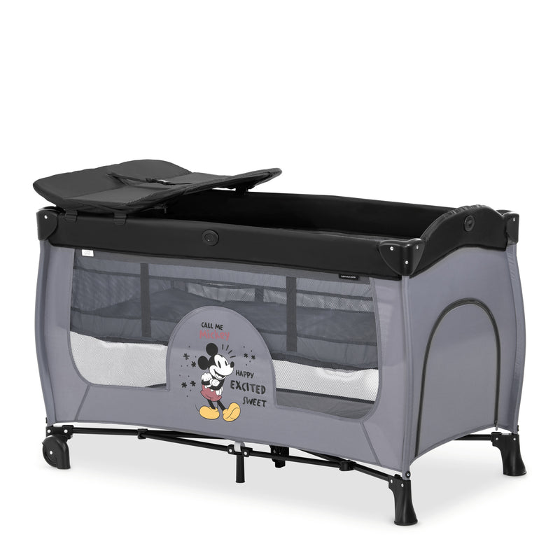 Disney Travel Cot Sleep N Play Center - Mickey Mouse Grey