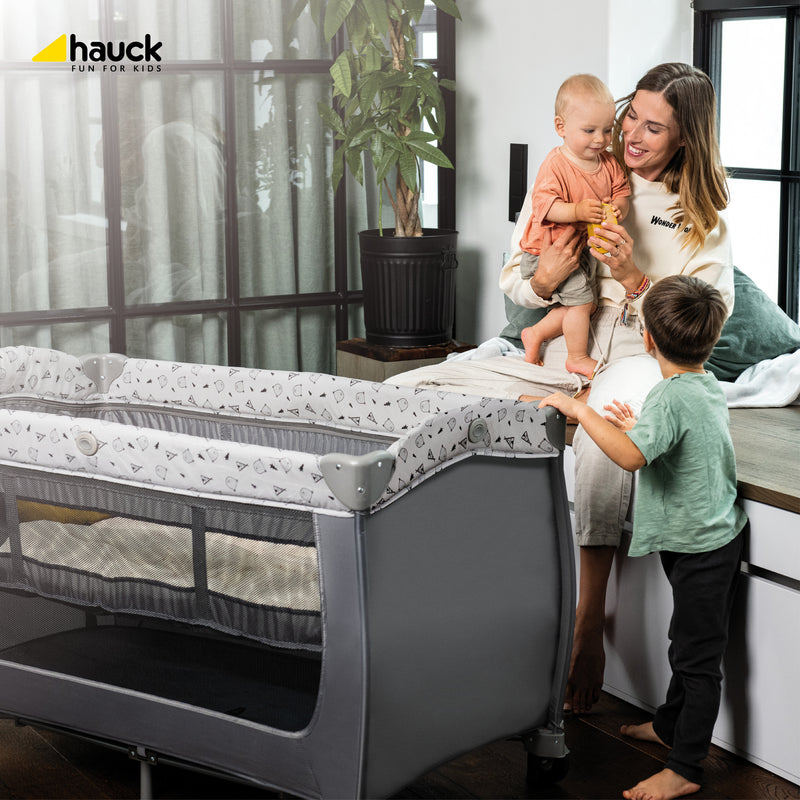 Disney Travel Cot Sleep N Play Center Mickey Mouse Grey