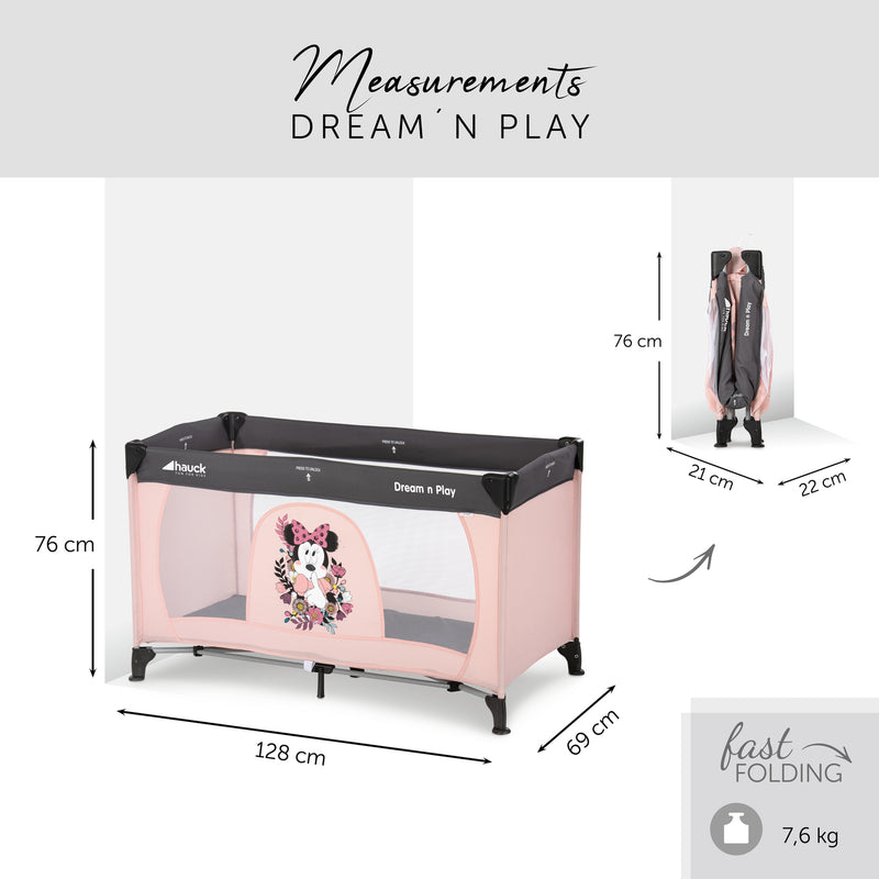 Disney Travel Cot Dream N Play - Minnie Sweetheart