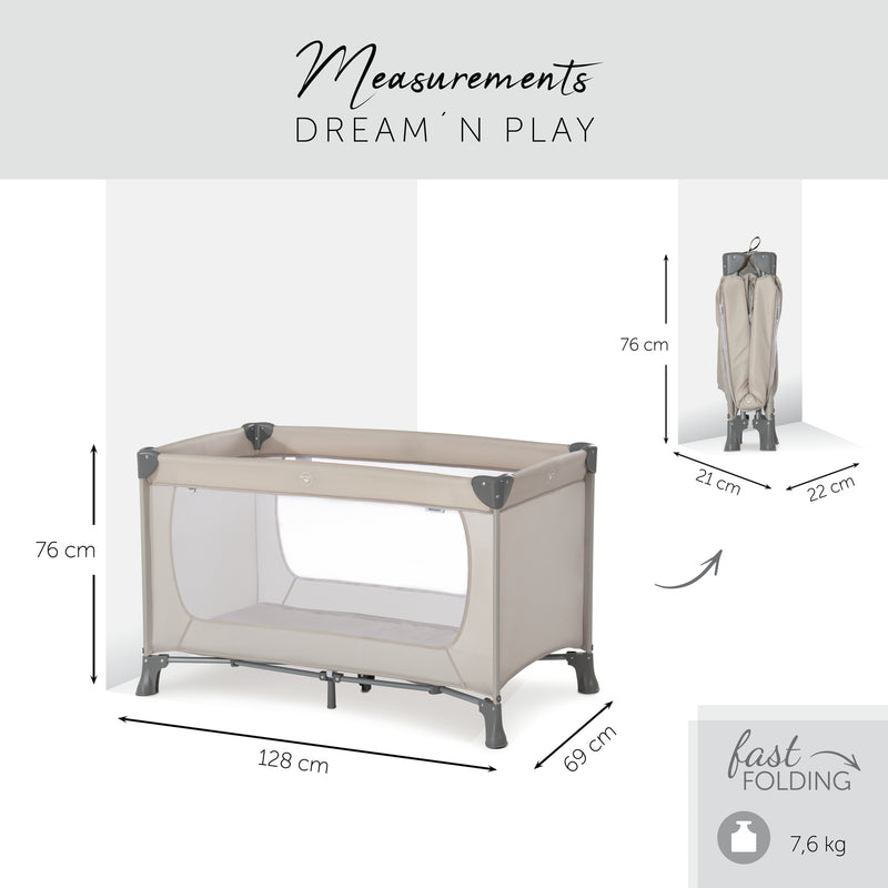 Hauck Travel Cot Dream N Play - Beige