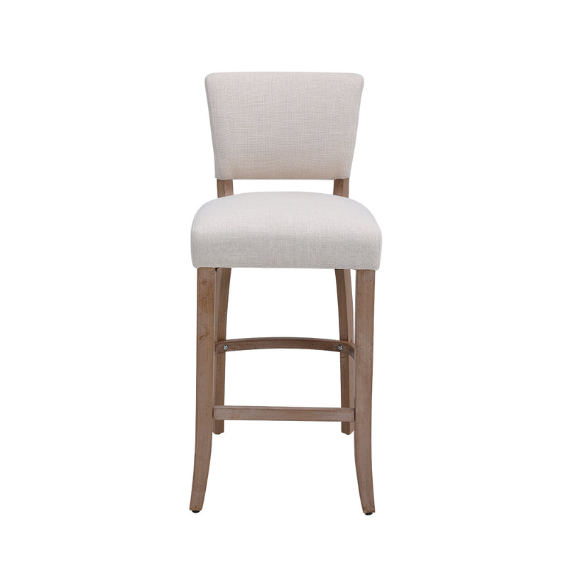 Livingandhome Set of 2 Linen Bar Stool Bar Height for Kitchen Island Cafe