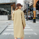 Relaxed Fit Khaki Trench Coat