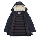 Winter Mid-Length Padded Coat Jacket With Hood