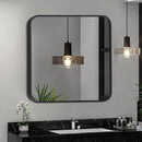 Livingandhome Modern Square Wall Mirror with Aluminum Alloy Frame