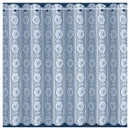 White Floral Textured Voile Louvre Vertical Pleated Window Blind Panel