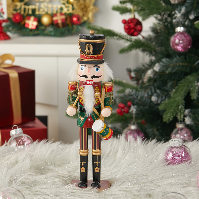 Lifeideas Wooden Nutcracker Soldier Figurine Christmas Ornament