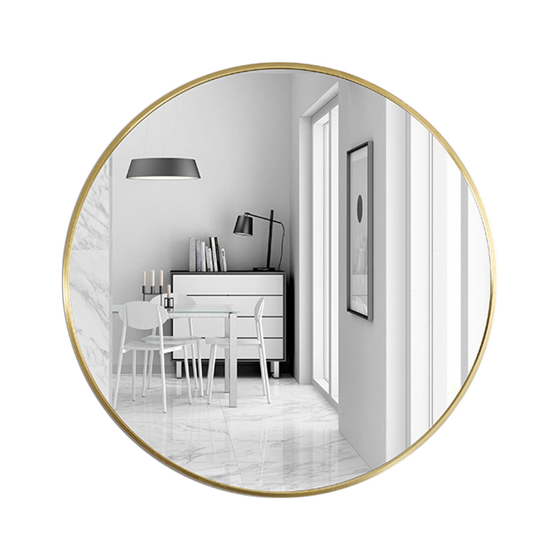 Cottonfy UK Round Bathroom Framed Mirror Wall Hanging