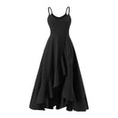 V-neck Sleeveless Dress with Ruffled Hem