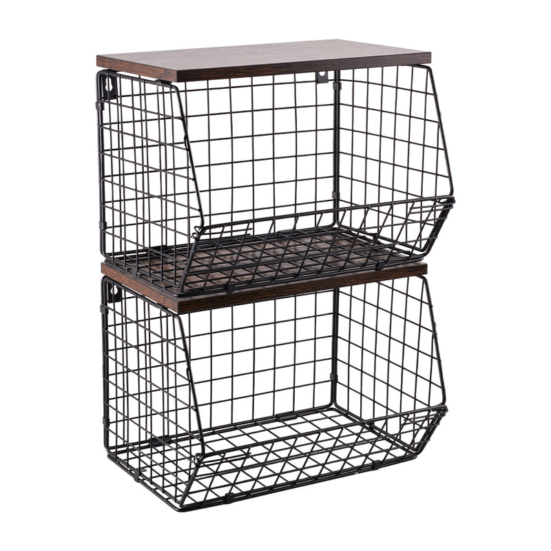 Lifeideas 2-Tier Stackable and Folding Kitchen Storage Rack