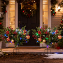 Lifeideas 2pcs Artificial Christmas Planter Bushes Decorations
