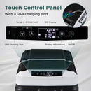 40L Portable Car Refrigerator Dual Zone 12V Compressor Fridge Freezer-Black