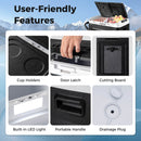 40L Portable Car Refrigerator Dual Zone 12V Compressor Fridge Freezer-Black