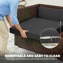Outsunny 7-Piece Patio Furniture Cushions Water-Repellent 60x60cm, Black