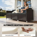 Outsunny 7-Piece Patio Furniture Cushions Water-Repellent 60x60cm, Black