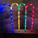 4pcs 62cm Premier Outdoor Multicoloured Christmas Candy Cane LED Path Lights for Garden