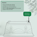 40cm Black Window Box Planter - Venetian Plastic Flower Plant Pot Garden Trough Indoor Outdoor