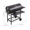 Portable Barrel Charcoal BBQ Grill