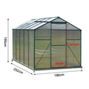 Breeins Aluminium Hobby Greenhouse With Base And Window Opening