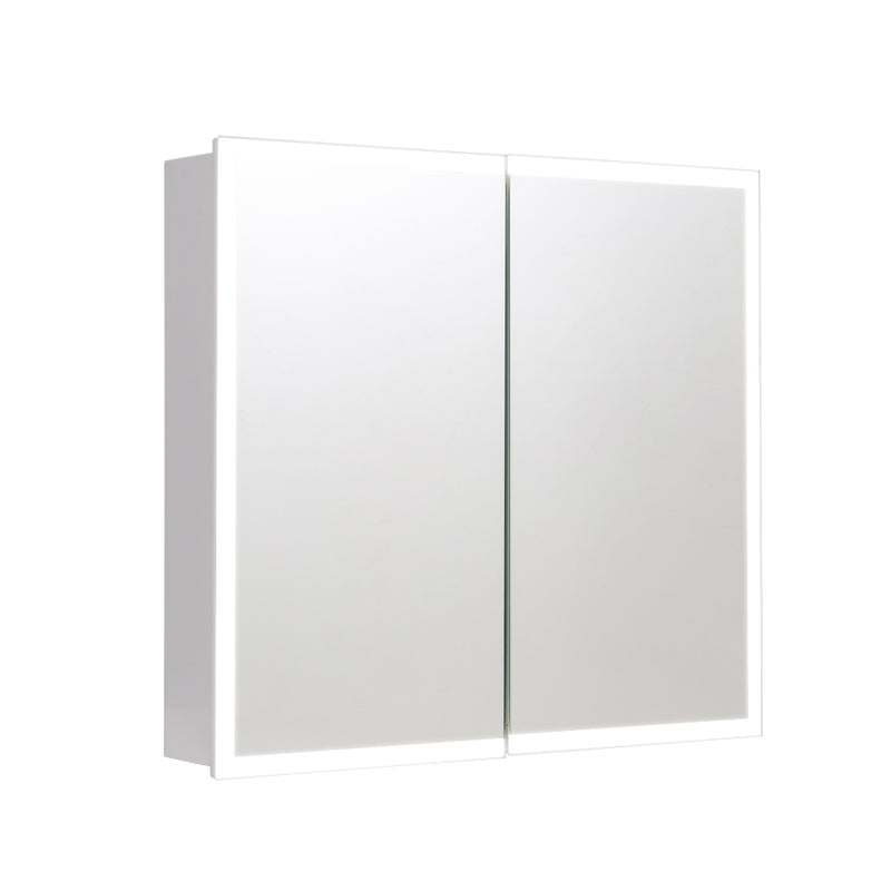 Livingandhome LED Illuminated Double Door Frameless Mirror Cabinet