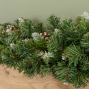 90cm Snow King Fir Christmas Swag Garland with Pine Cones & Snow Tips
