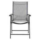 Livingandhome Metallic-Frame and Fabric Foldable Chairs Set of 4