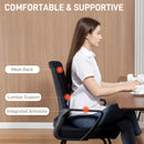 HOMCOM Desk Chair No Wheels, Meeting Chair with Mesh Back for Waiting Room