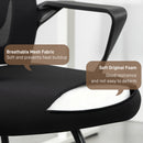 HOMCOM Desk Chair No Wheels, Meeting Chair with Mesh Back for Waiting Room