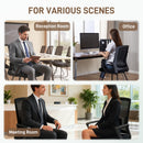 HOMCOM Desk Chair No Wheels, Meeting Chair with Mesh Back for Waiting Room