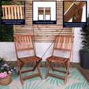 Outdoor 6 Person Folding Rectangular Wooden Garden Dining Table Chairs and 2 Benches Parasol and Base set
