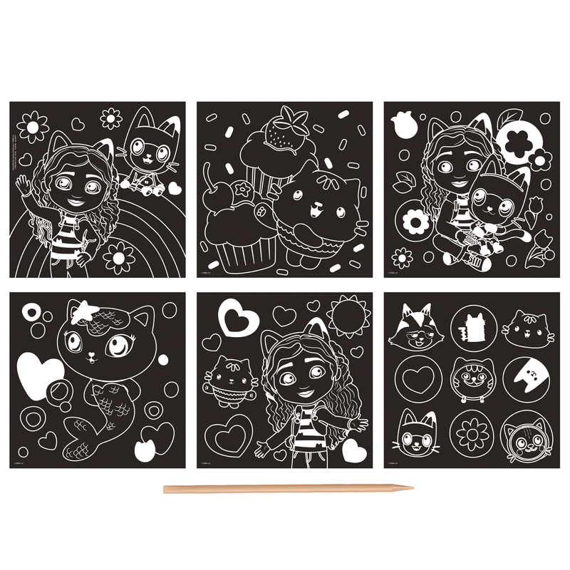 Gabby Dollhouse 6 Scratch Cards