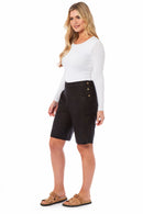 Ladies Linen Shorts - Black